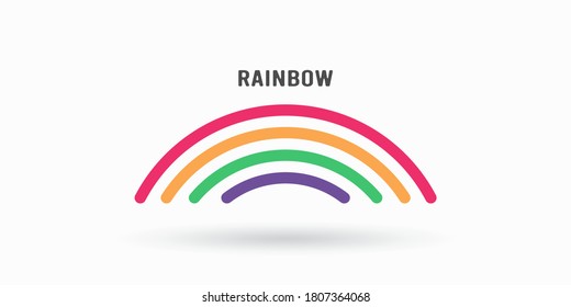 Rainbow color icon. Vector illustration