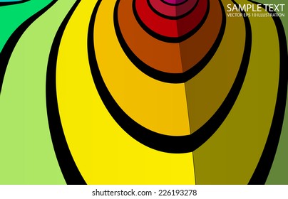 Rainbow color lighted background illustration - Vector color striped background template