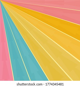 Rainbow Color Line Rays Abstract Background Textures Pattern Vector Illustration In Autumn Season Trendy 