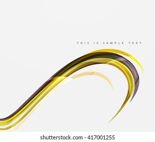 Rainbow color lines on white. Identity wave element. Vector unievrsal presentation concept