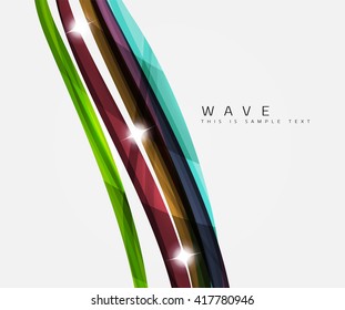Color del arcoiris sobre blanco. Elemento de onda de identidad. Concepto de presentación universal de vectores