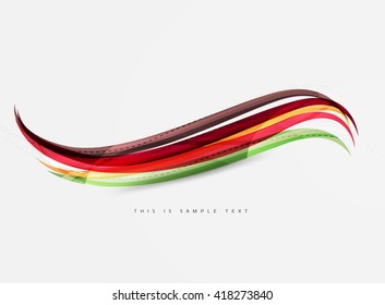 Regenbogenfarben auf Weiß. Identitätswellenelement. Darstellungskonzept für Vektorgrafiken