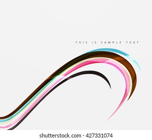 Color del arcoiris sobre blanco. Elemento de onda de identidad. Concepto de presentación universal de vectores