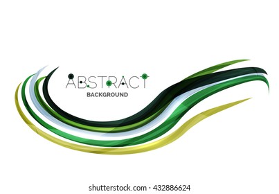Rainbow color lines on white. Identity wave element. Vector unievrsal presentation concept