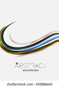 Rainbow color lines on white. Identity wave element. Vector unievrsal presentation concept