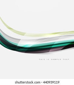 Rainbow color lines on white. Identity wave element. Vector unievrsal presentation concept