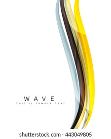 Rainbow color lines on white. Identity wave element. Vector unievrsal presentation concept