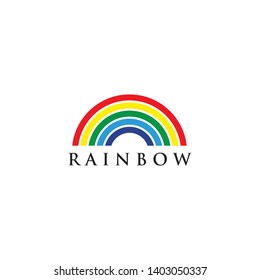 Rainbow color logo icon vector template