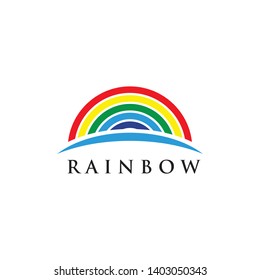 Rainbow Color Logo Icon Vector Template