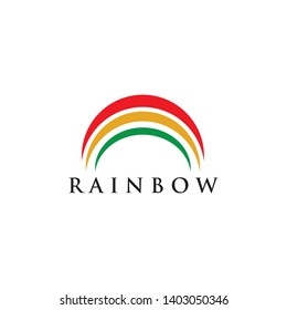 Rainbow color logo icon vector template