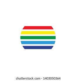 Rainbow color logo icon vector template