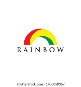 Rainbow color logo icon vector template