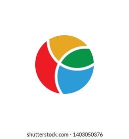 Rainbow color logo icon vector template