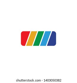 Rainbow color logo icon vector template