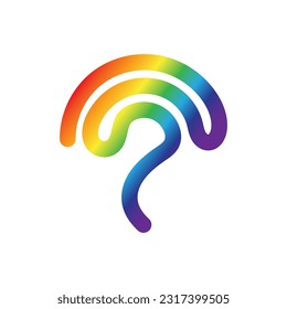 Rainbow color logo icon vector template