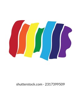 Rainbow color logo icon vector template