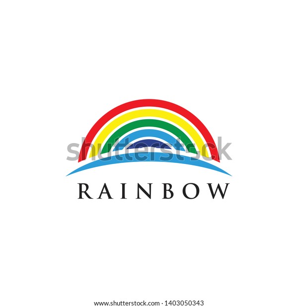 Rainbow Color Logo Icon Vector Template Stock Vector (Royalty Free ...