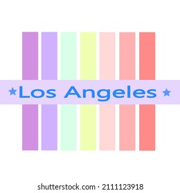 Rainbow Color Los Angeles Stock Vector (Royalty Free) 2111123918 ...