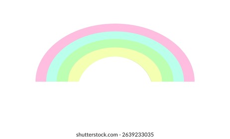 rainbow of color on a white background,