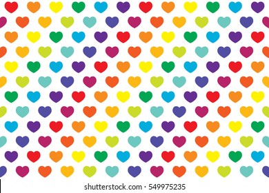 Rainbow color pattern background vector for valentine day and every day