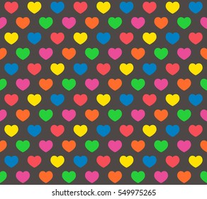 Rainbow color pattern background vector for valentine day and every day