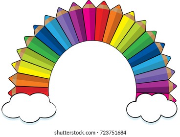 rainbow color pencil background