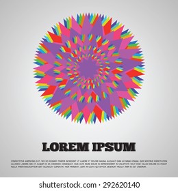 rainbow color pie shape presentation template