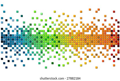rainbow color pixel