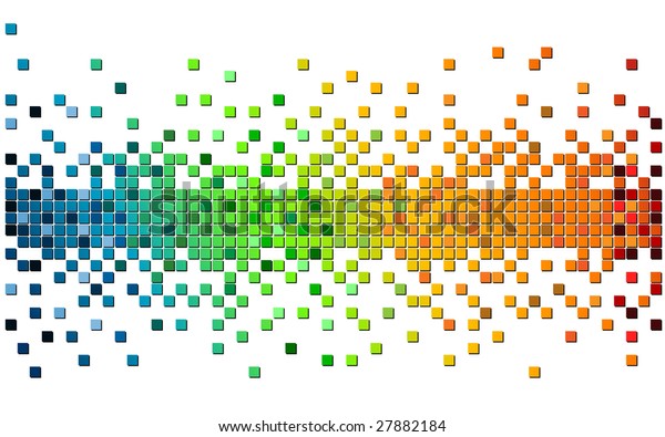 Rainbow Color Pixel Stock Vector (Royalty Free) 27882184 | Shutterstock