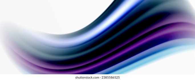 Rainbow color silk blurred wavy line background on white, luxuriously vibrant visually captivating backdrop. Stunning blend of colors reminiscent of rainbow, silky and gracefully blurred wavy pattern