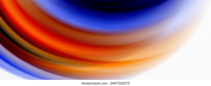 Rainbow color silk blurred wavy line background on white, luxuriously vibrant visually captivating backdrop. Stunning blend of colors reminiscent of rainbow, silky and gracefully blurred wavy pattern