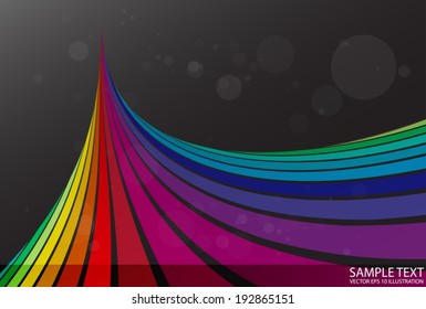 Rainbow color space abstract background vector illustration  - Vector striped background illustration template