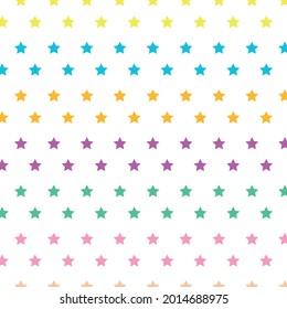 rainbow color star patterns on white background, vector