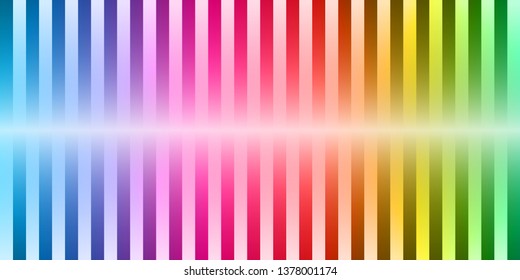 Rainbow color stripe and light