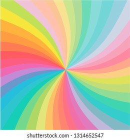 Rainbow Color Swirl Twist Background Vector