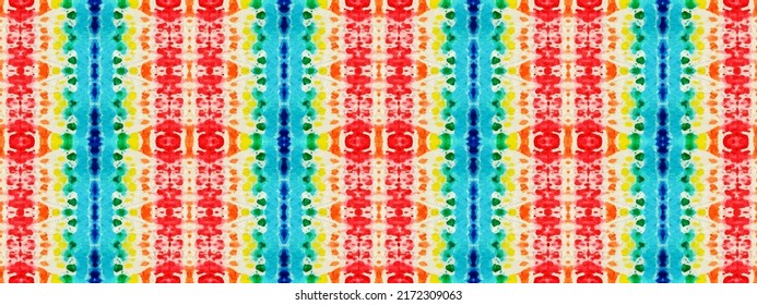 Geometrisches Muster der grünen Farbe. Abstrakter Vektor Boho Batik. Rainbow Geo Wave. Böhmischer Stammesbrush. Geometrisches rotes Textil. Blue Color Ikat Ethnic Batik. Nahtloses Vectormuster der Wasserfarbe