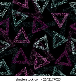Rainbow color triangle seamless pattern (vector eps 10) Fun bright geo pop art all over print Wallpapers for boys and girls