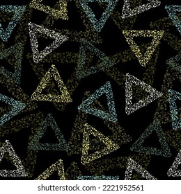 Rainbow color triangle seamless pattern (vector eps 10) Modern grunge background.  Wallpapers for boys and girls