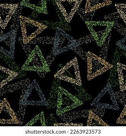 Rainbow color triangle seamless pattern (vector eps 10) Bold psychedelic neon artistic background pattern. Wallpapers for boys and girls