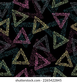 Rainbow color triangle seamless pattern (vector eps 10) Fun bright geo pop art all over print Wallpapers for boys and girls