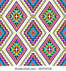 rainbow color tribal Navajo seamless pattern. aztec grunge abstract geometric art print. ethnic hipster backdrop. Wallpaper, cloth design, fabric, paper, wrapping, textile, postcards.  