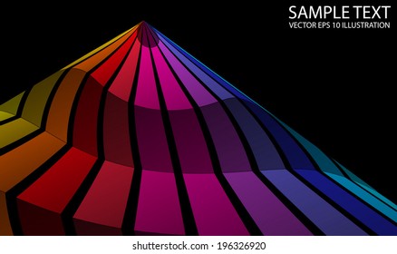 Rainbow color vector background illustration peak - Shiny vector rainbow peak template