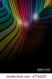 Rainbow color vector  background   space - 3D vector rainbow background illustration