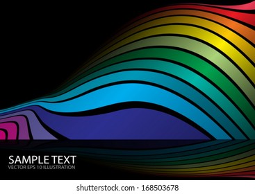 Rainbow color vector background  template - Vector web  template background illustration 