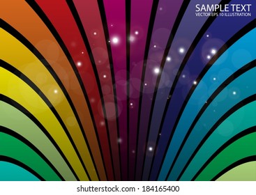 Rainbow color vector background template - Vector abstract color background illustration