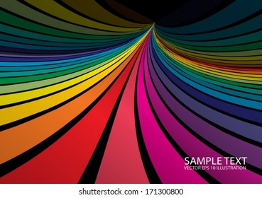 Rainbow color vector modern design template background  illustration  - Vector design shiny striped background
