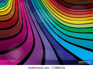 Rainbow color vector slide background   illustration - Vector color rainbow abstract background illustration