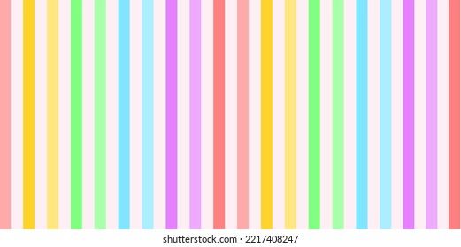 Rainbow color of vertical stripes, abstract background. Seamless pattern design. Paper, cloth, fabric, dress, napkin, cover, bed printing, gift, wrap. Matter, alternative, lgbtq, childish, playground.