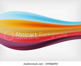 Plantilla de diseño de abstracción de onda de color arcoiris con espacio de copia