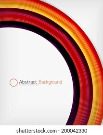 Rainbow color wave abstraction design template with copy space